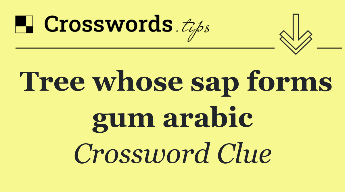 Tree whose sap forms gum arabic