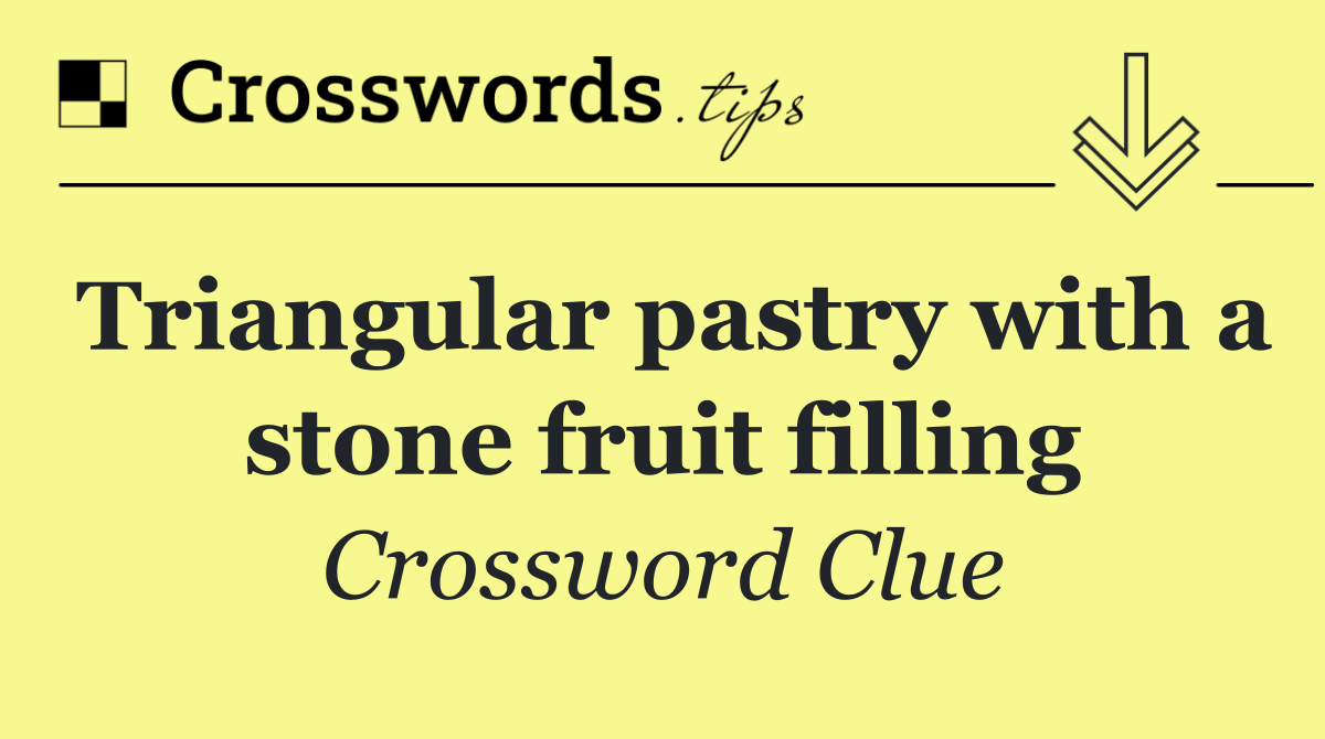Triangular pastry with a stone fruit filling