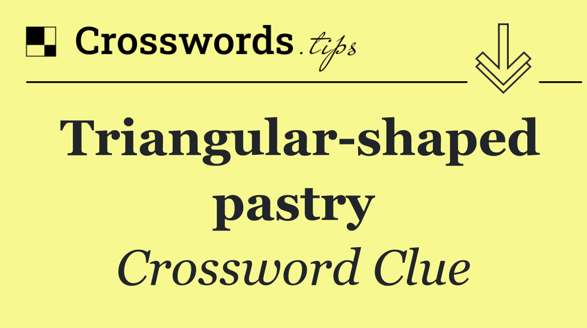 Triangular shaped pastry