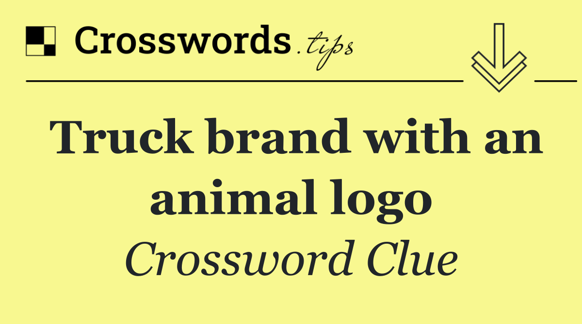 Truck brand with an animal logo