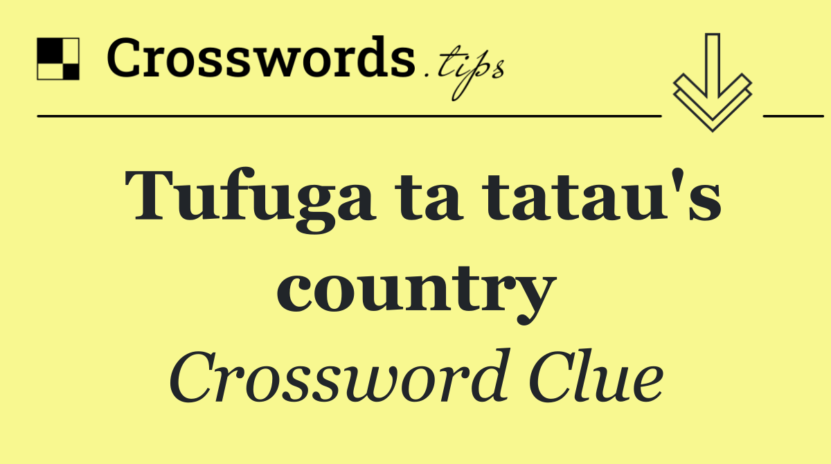 Tufuga ta tatau's country
