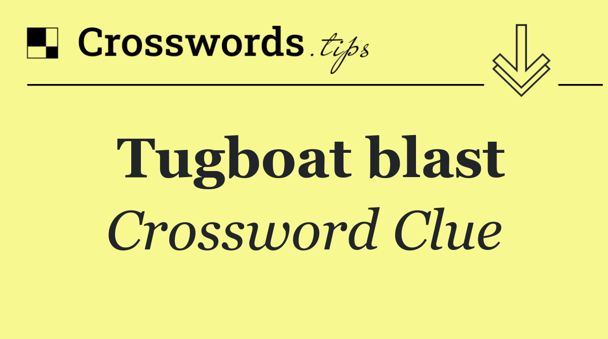 Tugboat blast