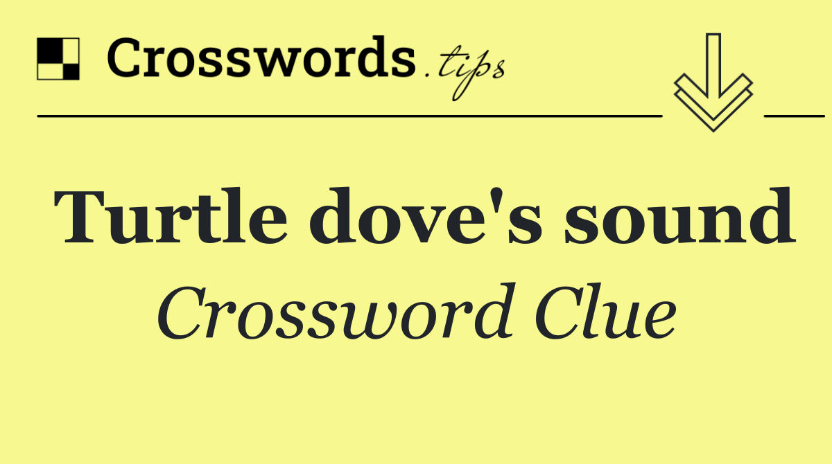 Turtle dove's sound