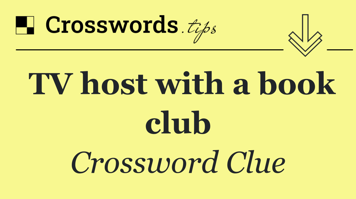 TV host with a book club