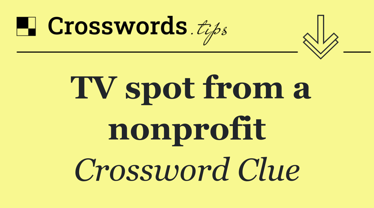 TV spot from a nonprofit