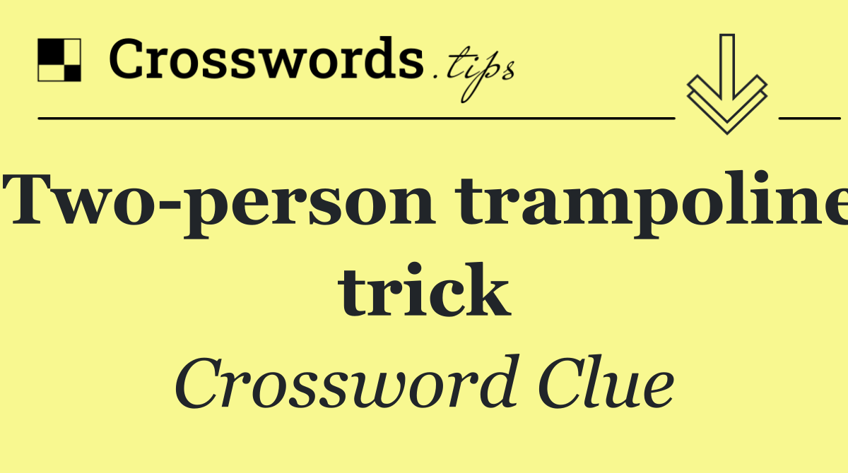 Two person trampoline trick