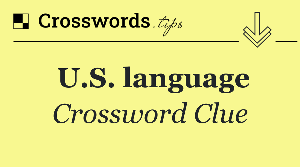 U.S. language