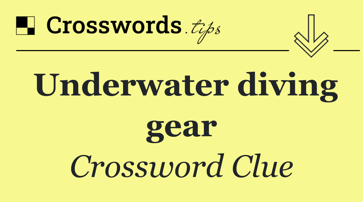 Underwater diving gear