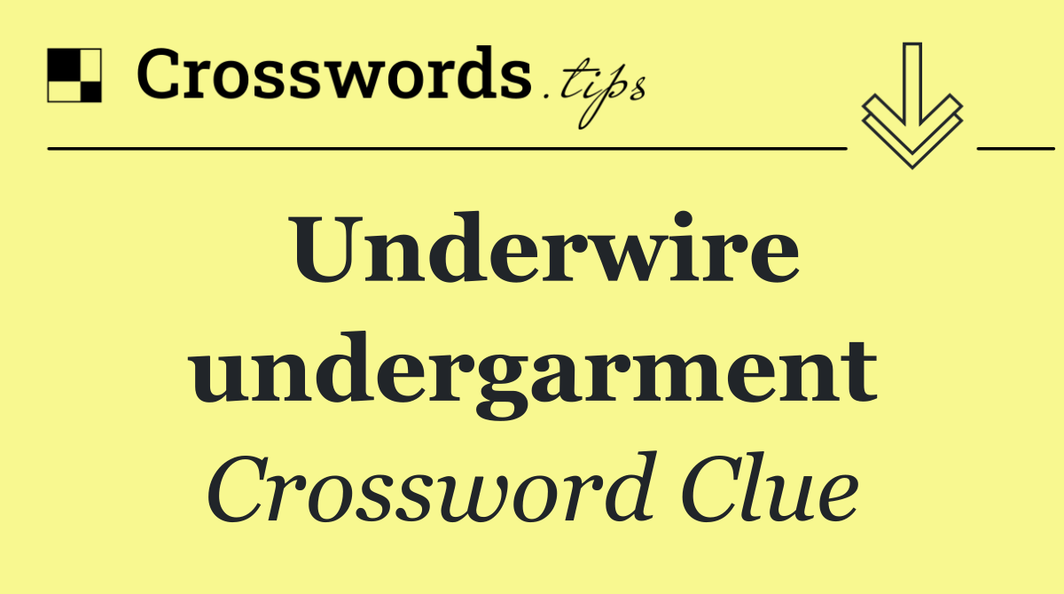 Underwire undergarment