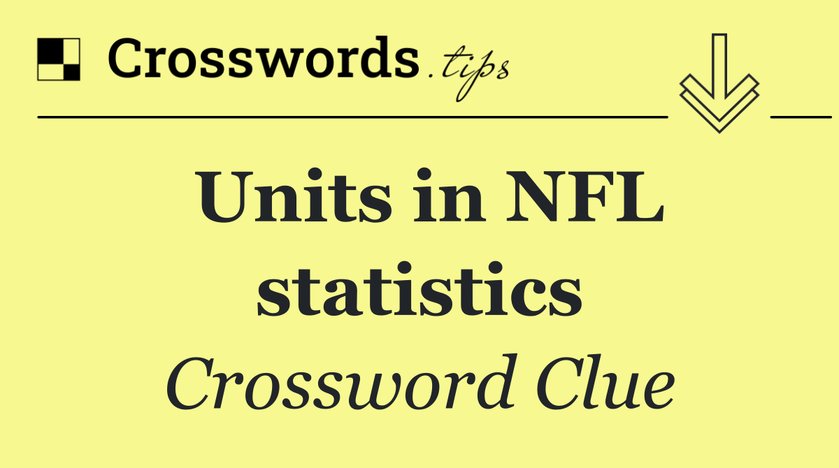 Units in NFL statistics