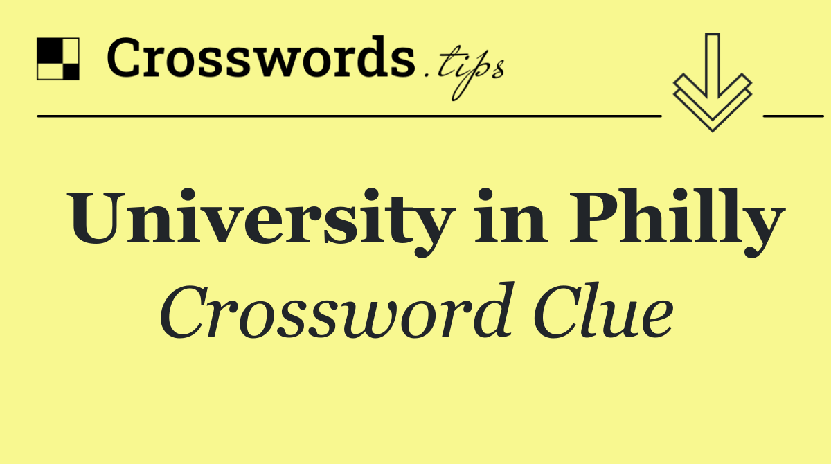 University in Philly