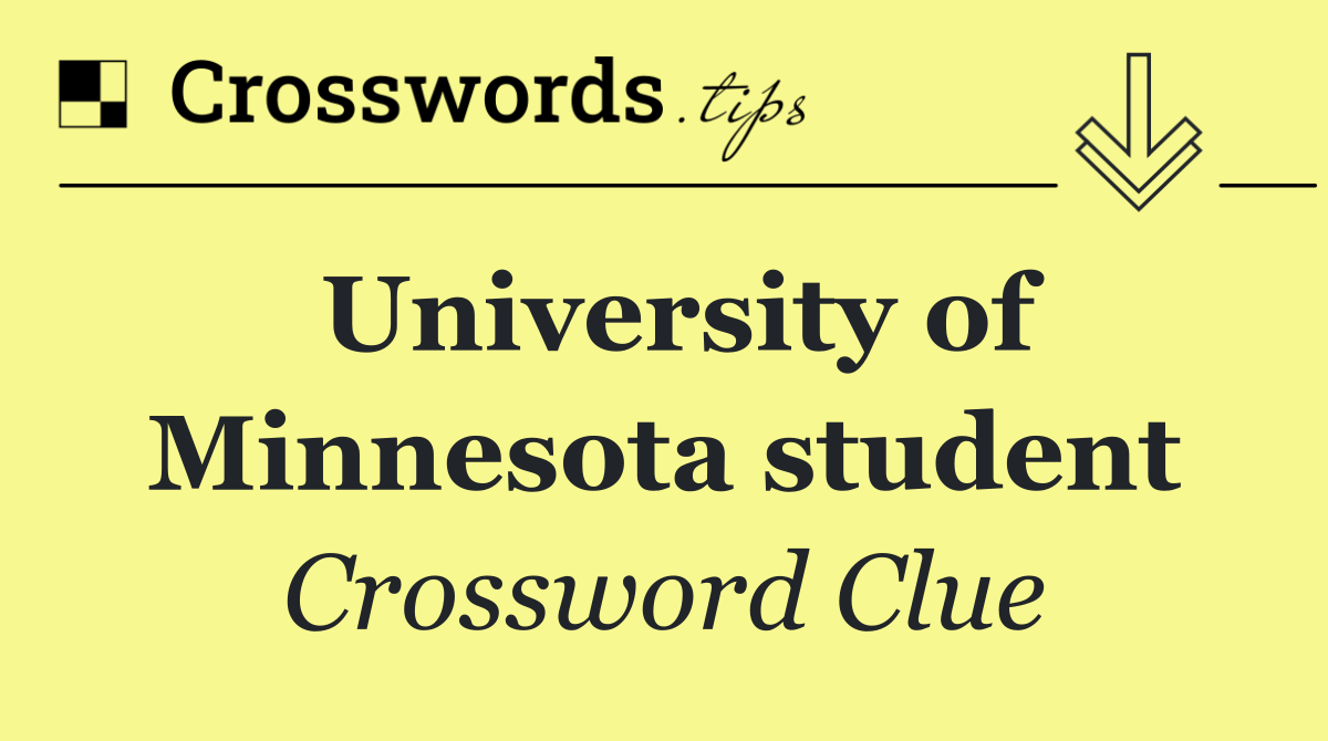University of Minnesota student