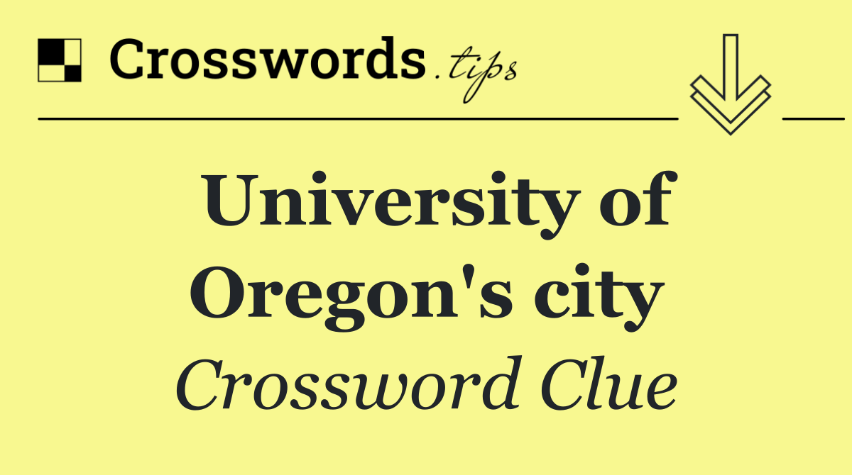 University of Oregon's city