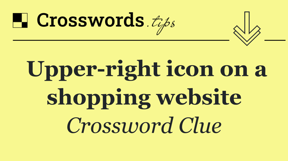 Upper right icon on a shopping website