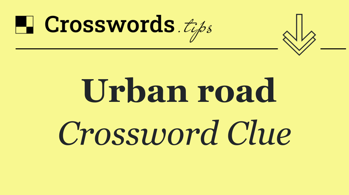 Urban road