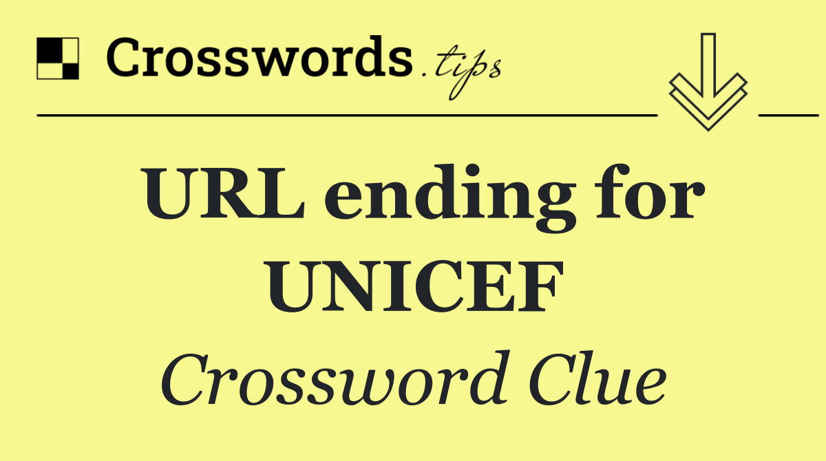 URL ending for UNICEF