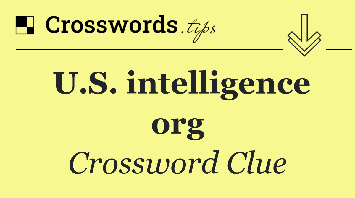 U.S. intelligence org