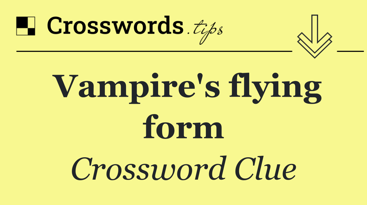 Vampire's flying form