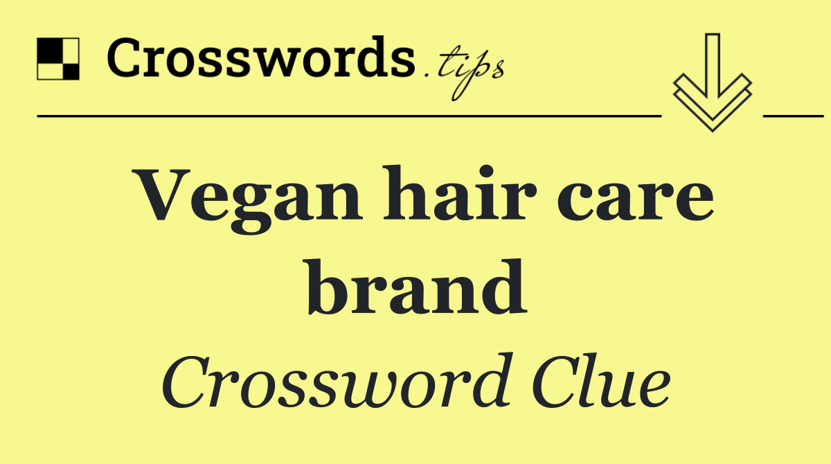Vegan hair care brand