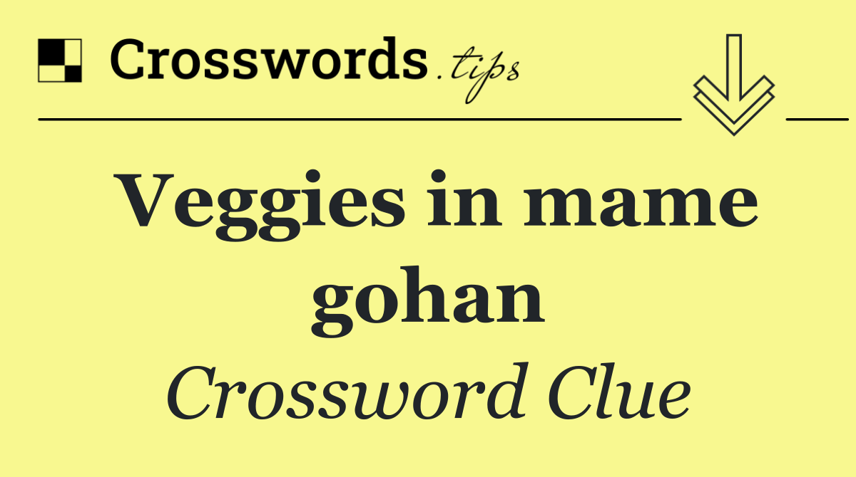 Veggies in mame gohan