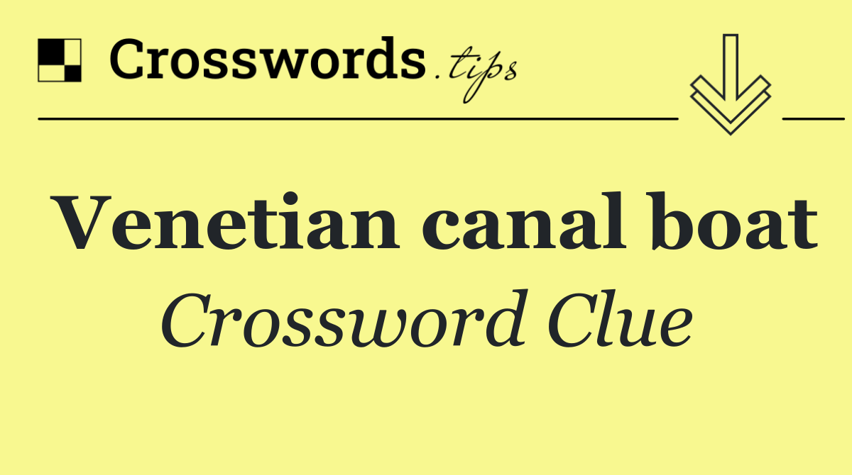 Venetian canal boat