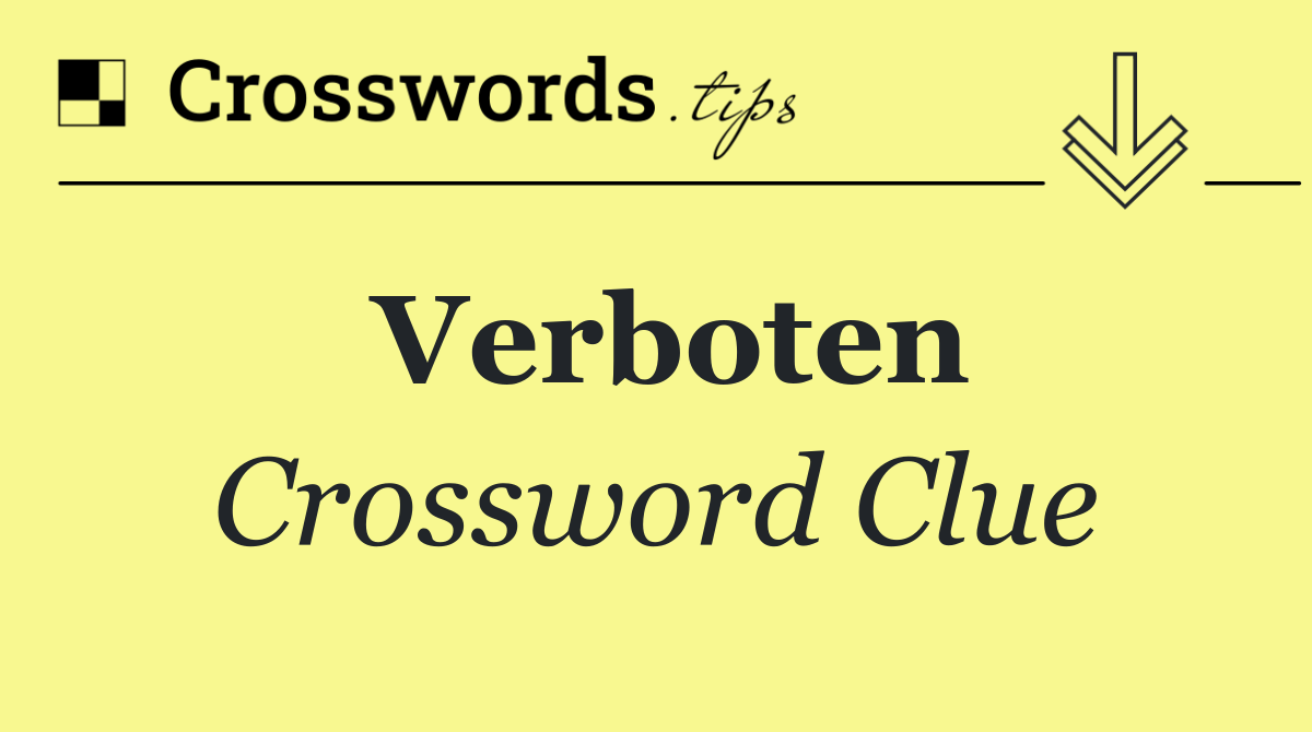 Verboten