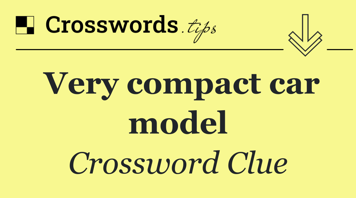 Very compact car model