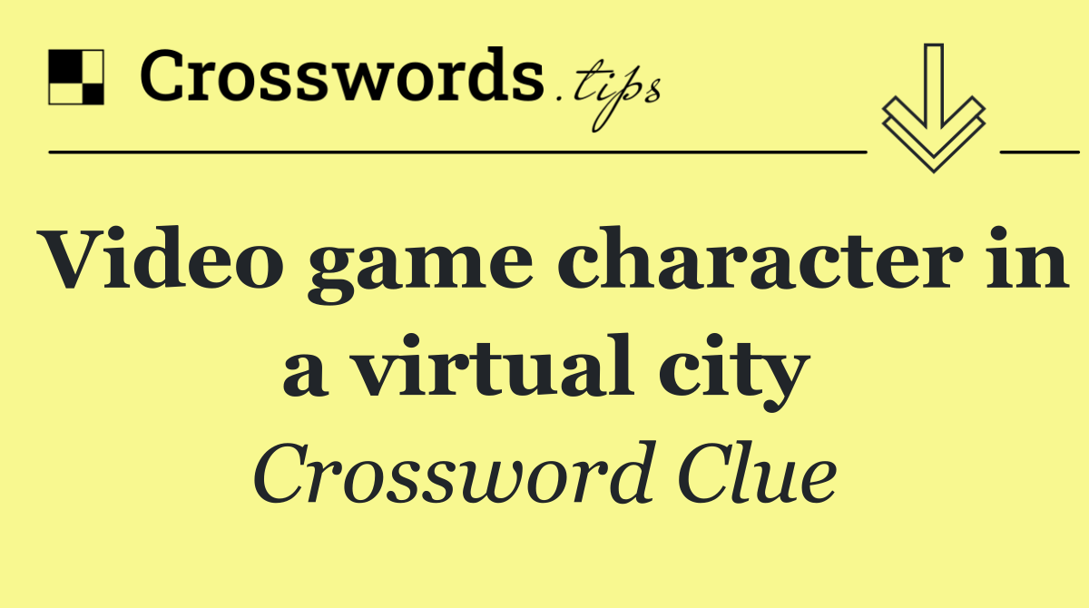 Video game character in a virtual city