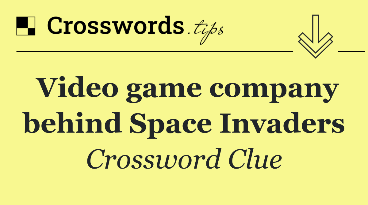 Video game company behind Space Invaders