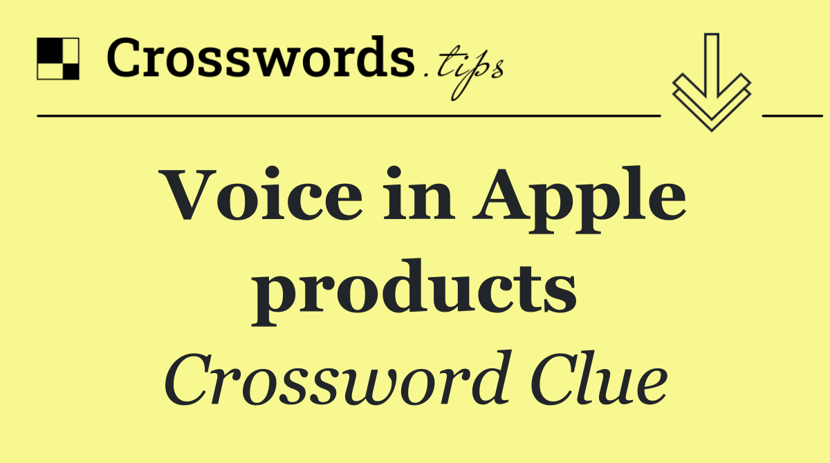 Voice in Apple products