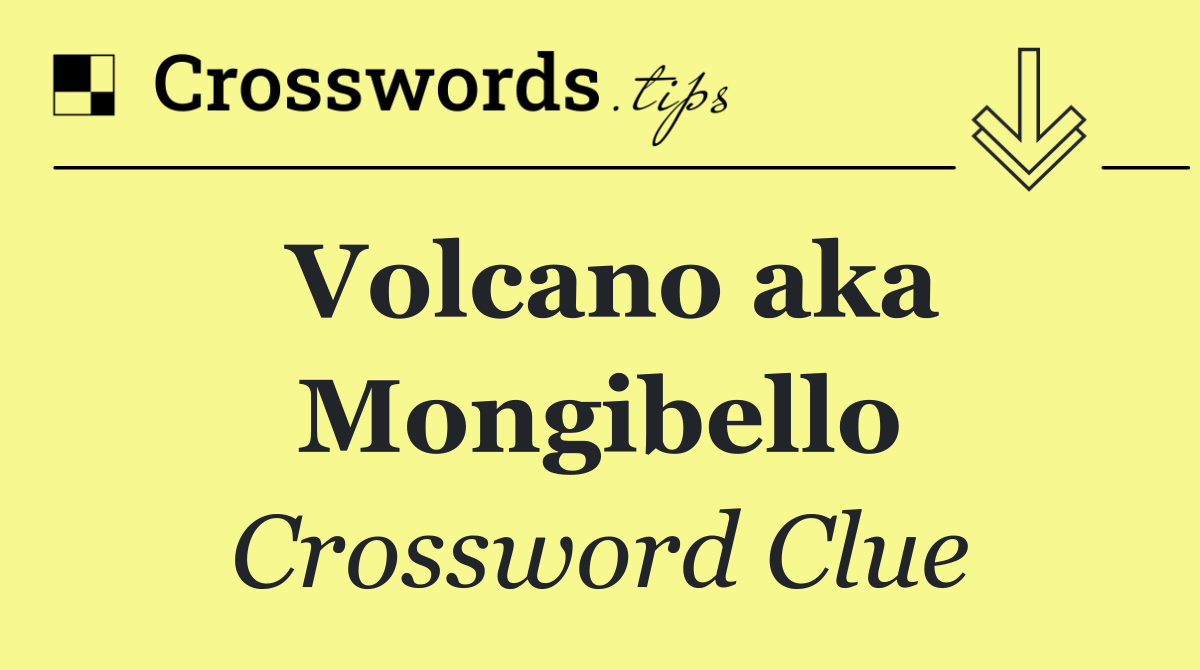 Volcano aka Mongibello