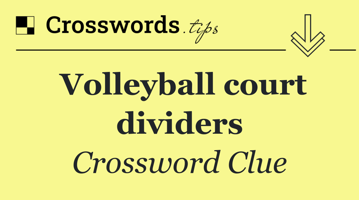 Volleyball court dividers
