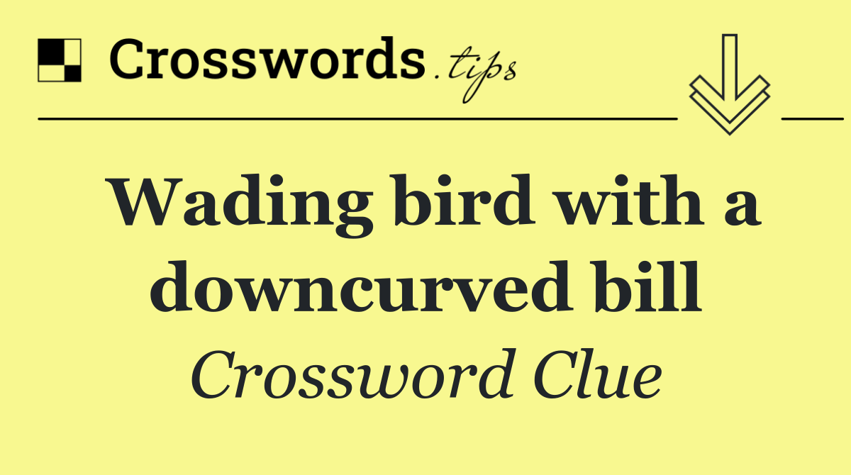 Wading bird with a downcurved bill