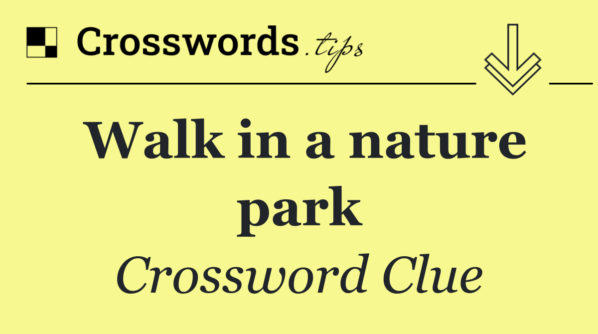 Walk in a nature park