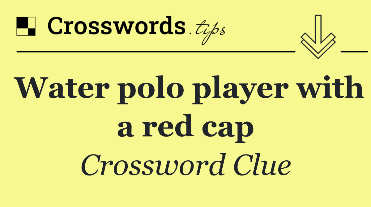 Water polo player with a red cap