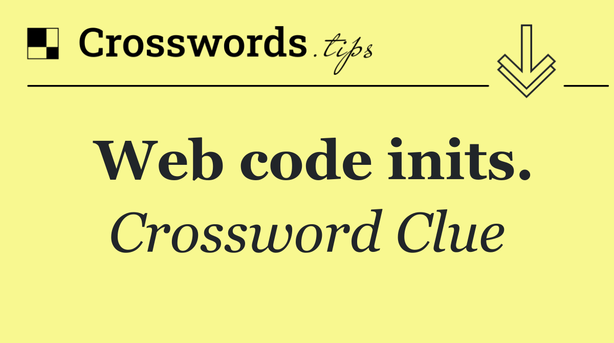 Web code inits.