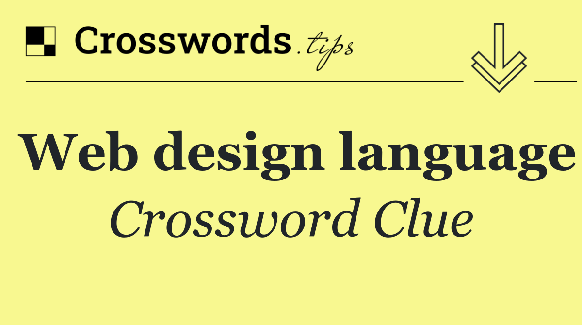 Web design language
