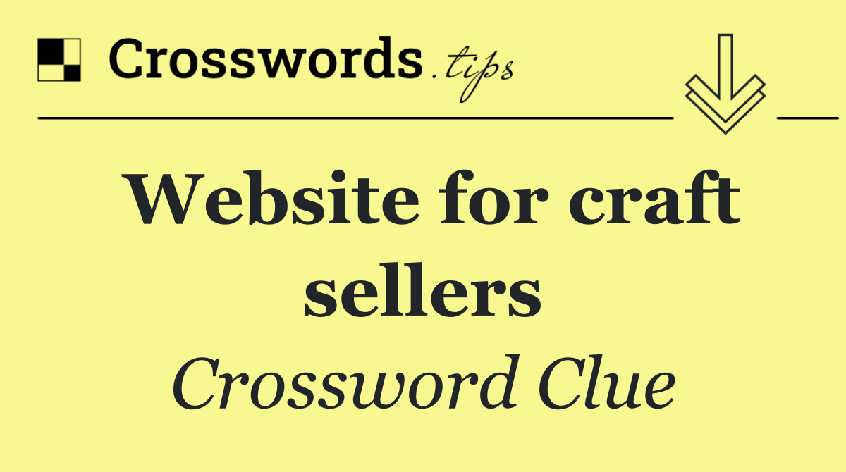 Website for craft sellers