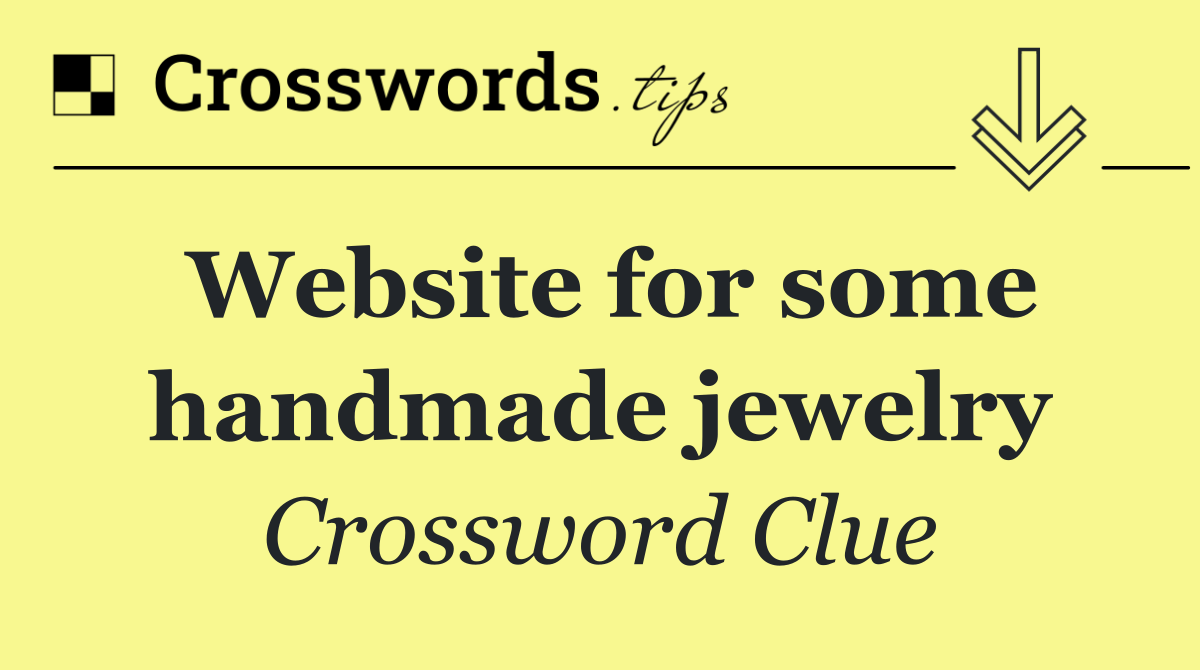 Website for some handmade jewelry