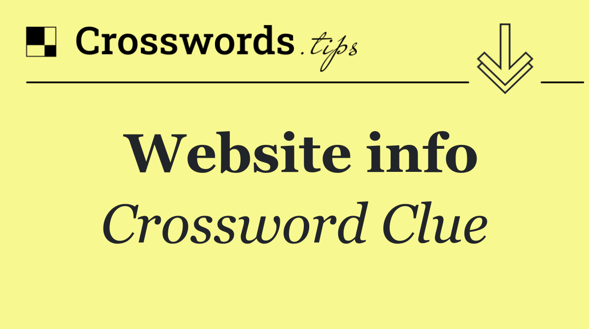 Website info
