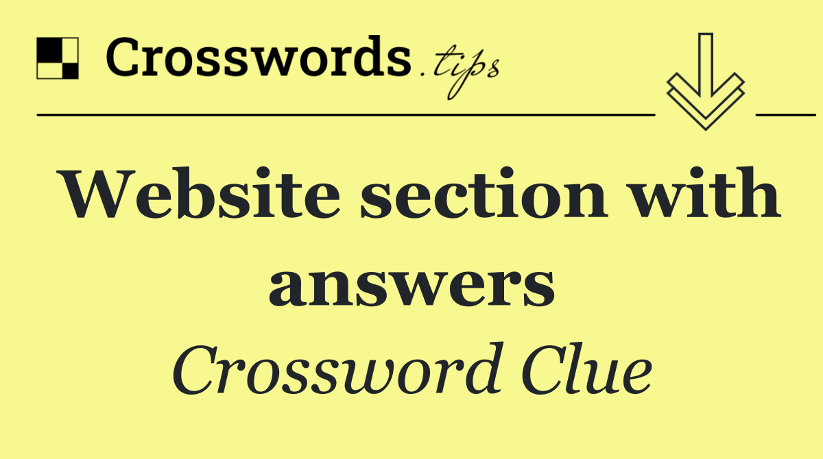 Website section with answers