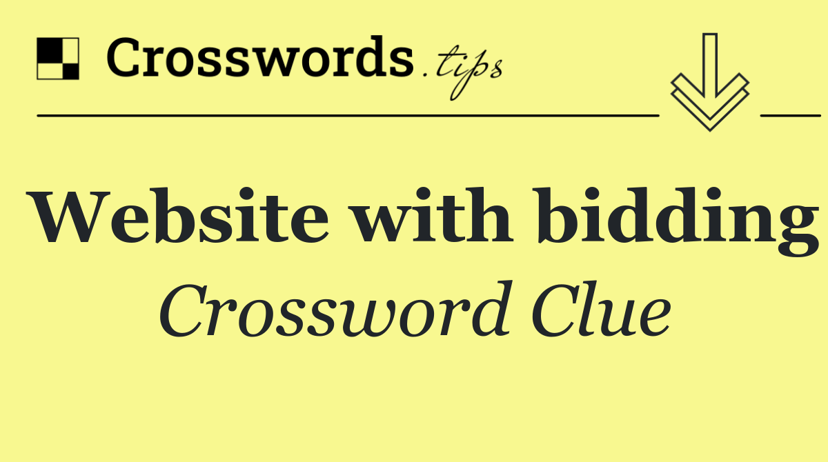 Website with bidding