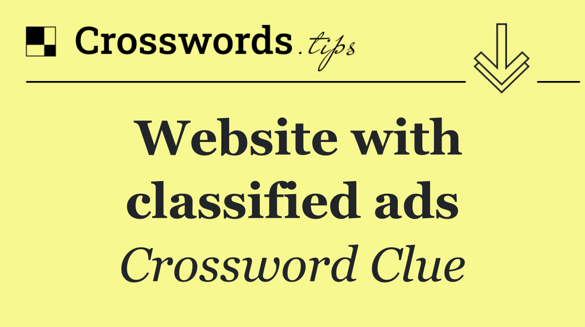 Website with classified ads