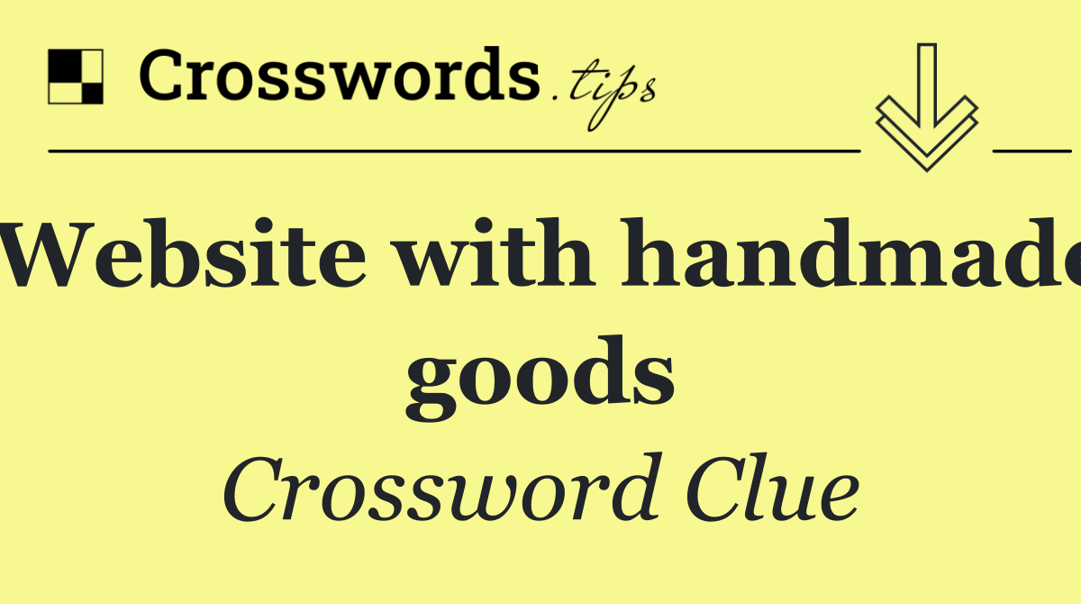 Website with handmade goods