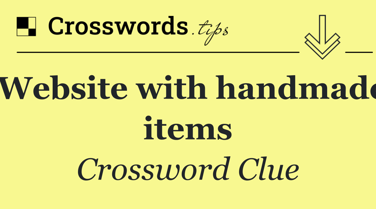 Website with handmade items