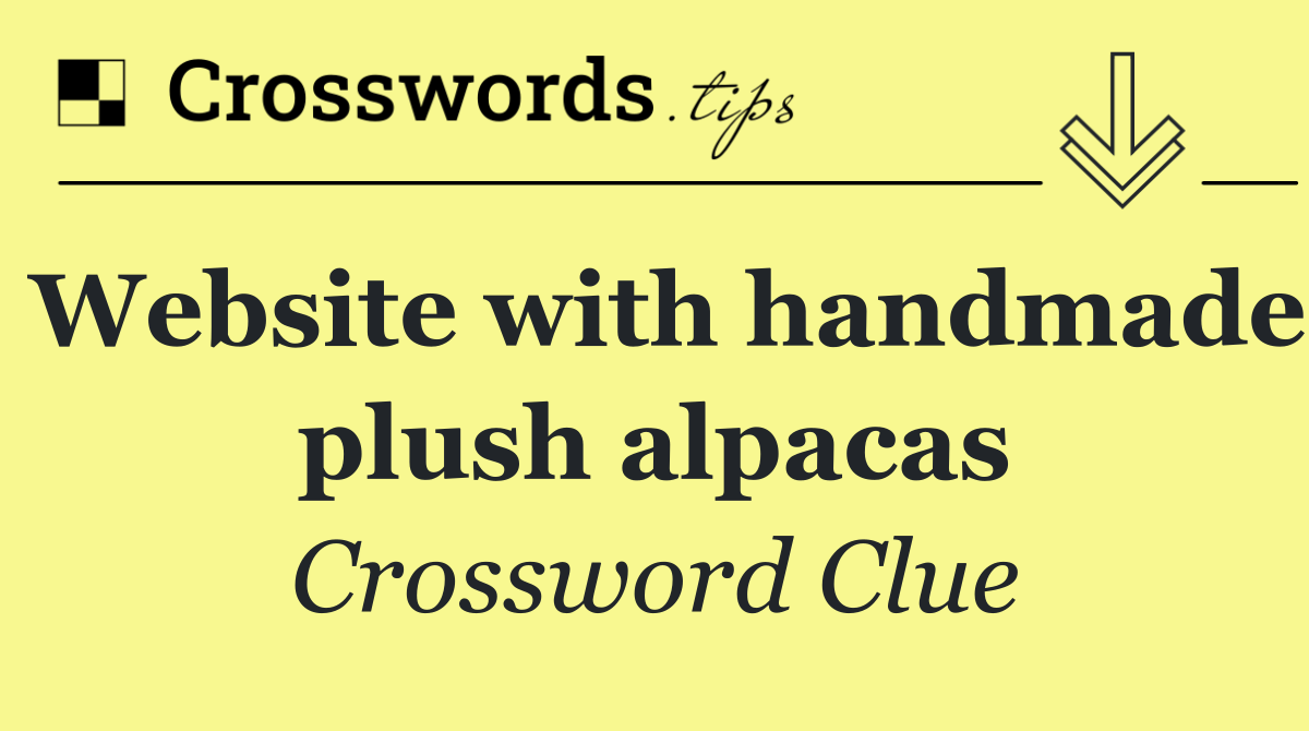 Website with handmade plush alpacas