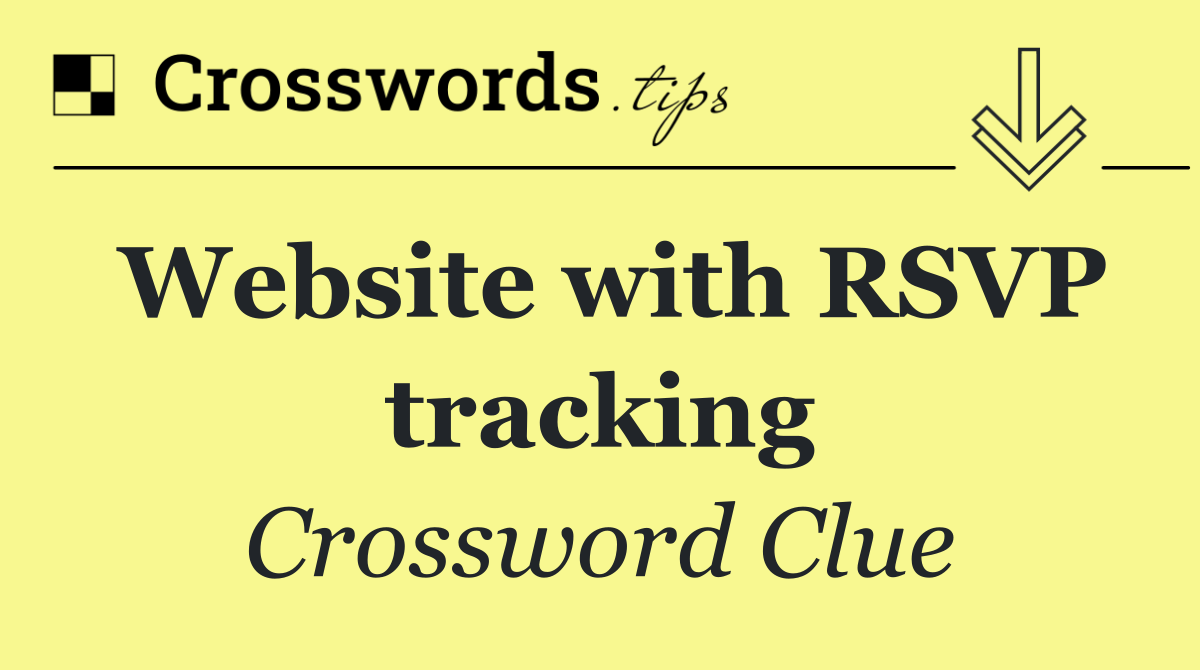 Website with RSVP tracking