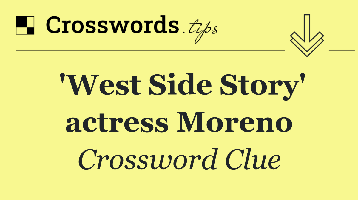 'West Side Story' actress Moreno