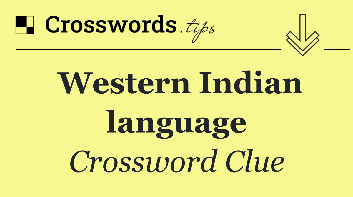 Western Indian language