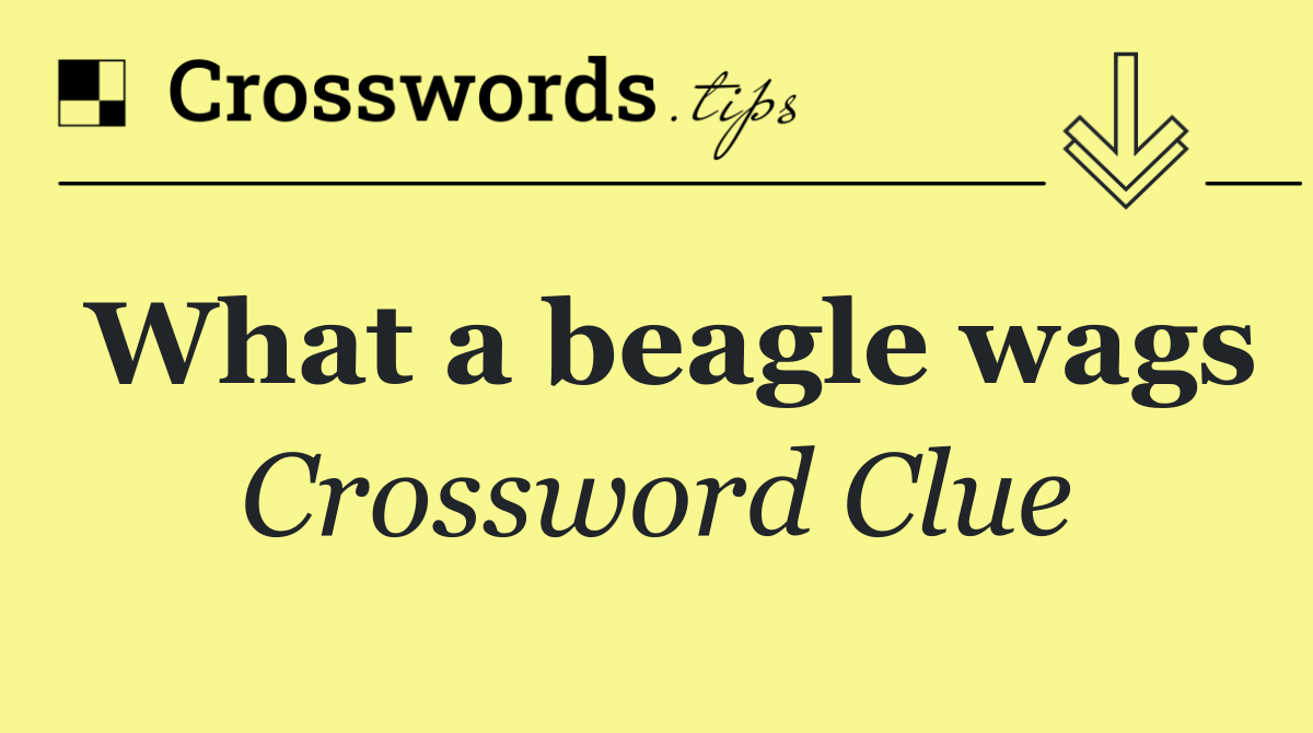 What a beagle wags